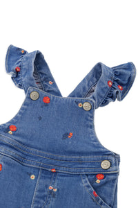 Fleur D'Hibiscus Baby Dungarees - Denim