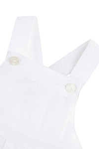 Salopette Baby Ceremonie en lin - Blanc