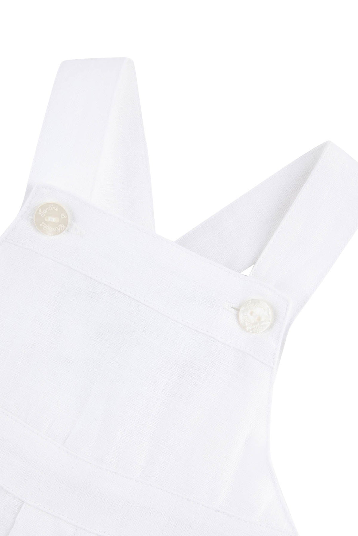 Salopette Baby Ceremonie en lin - Blanc
