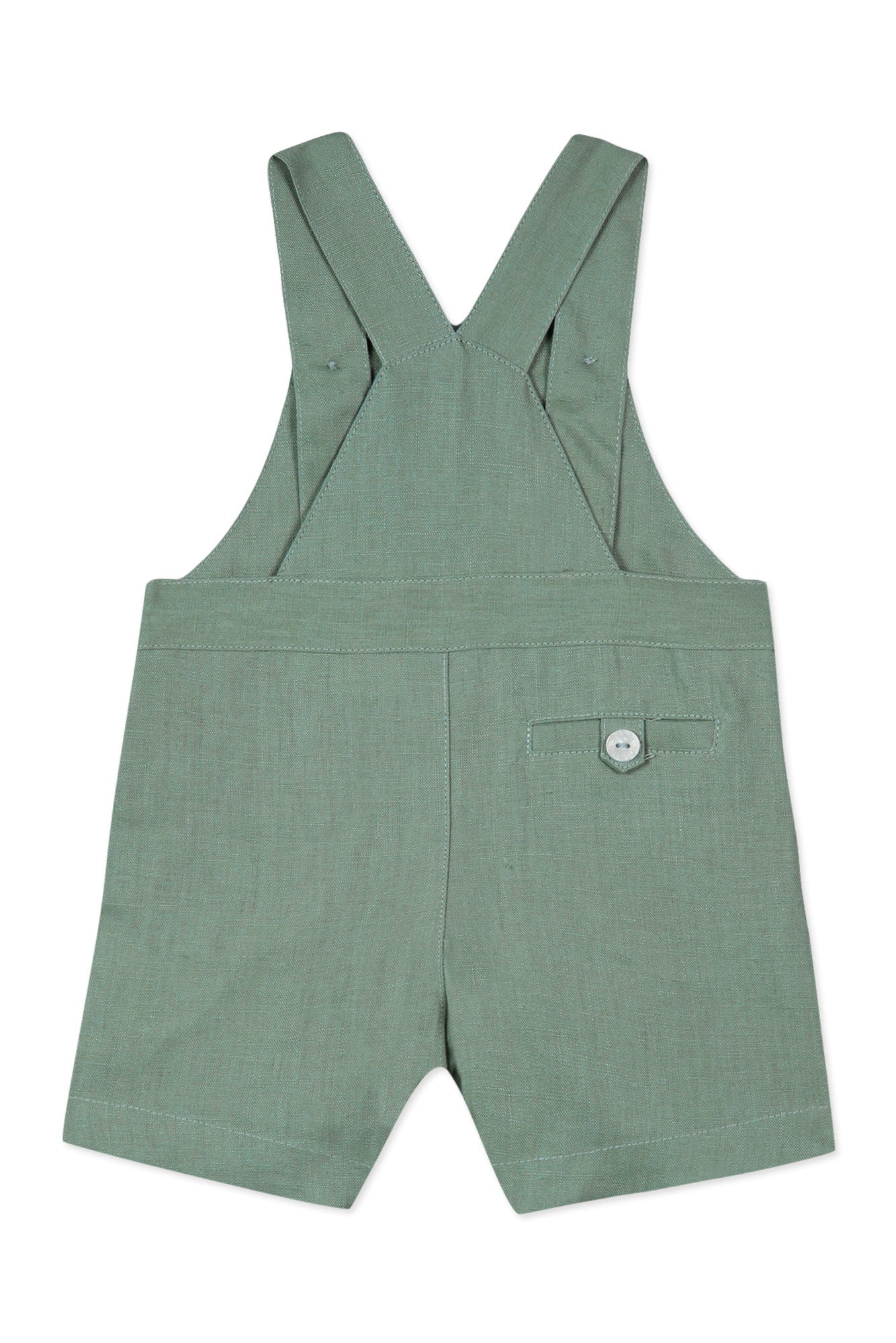 Salopette Baby Jardin Secret en lin - Laurier