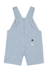 Avenue De La Mer Baby Dungarees - Azur