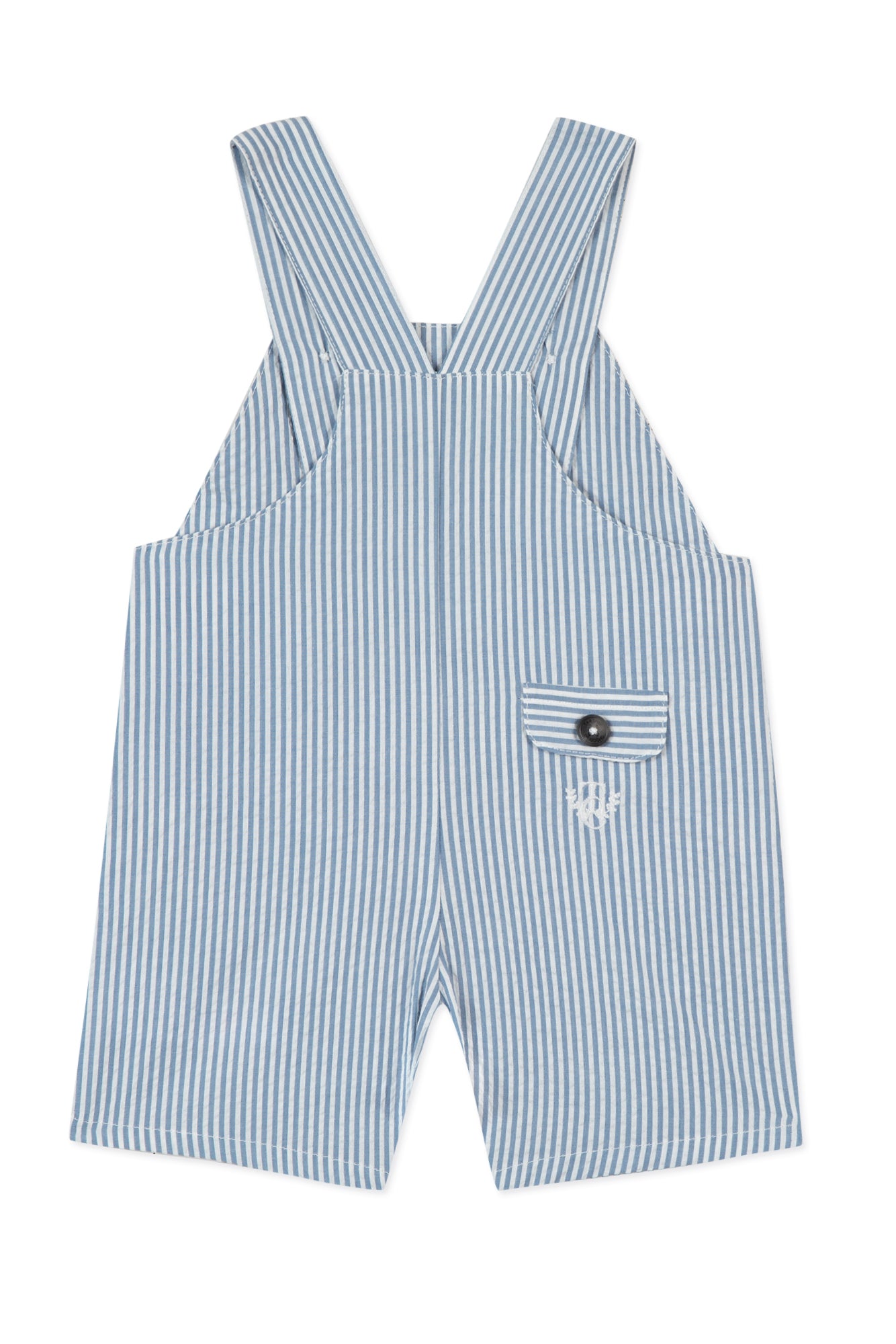 Avenue De La Mer Baby Dungarees - Azur