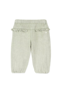 Baby Promenade Romantique linen trousers - Opaline Chiné