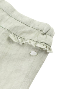 Baby Promenade Romantique linen trousers - Opaline Chiné
