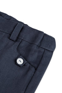 Baby Ceremonie linen trousers - Navy