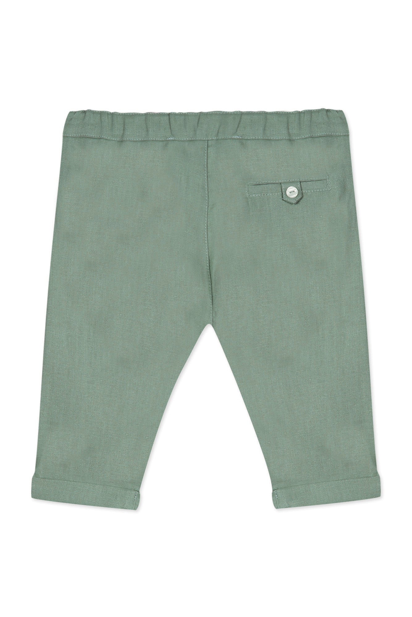 Jardin Secret Baby Pants in linen - Washed Laurel
