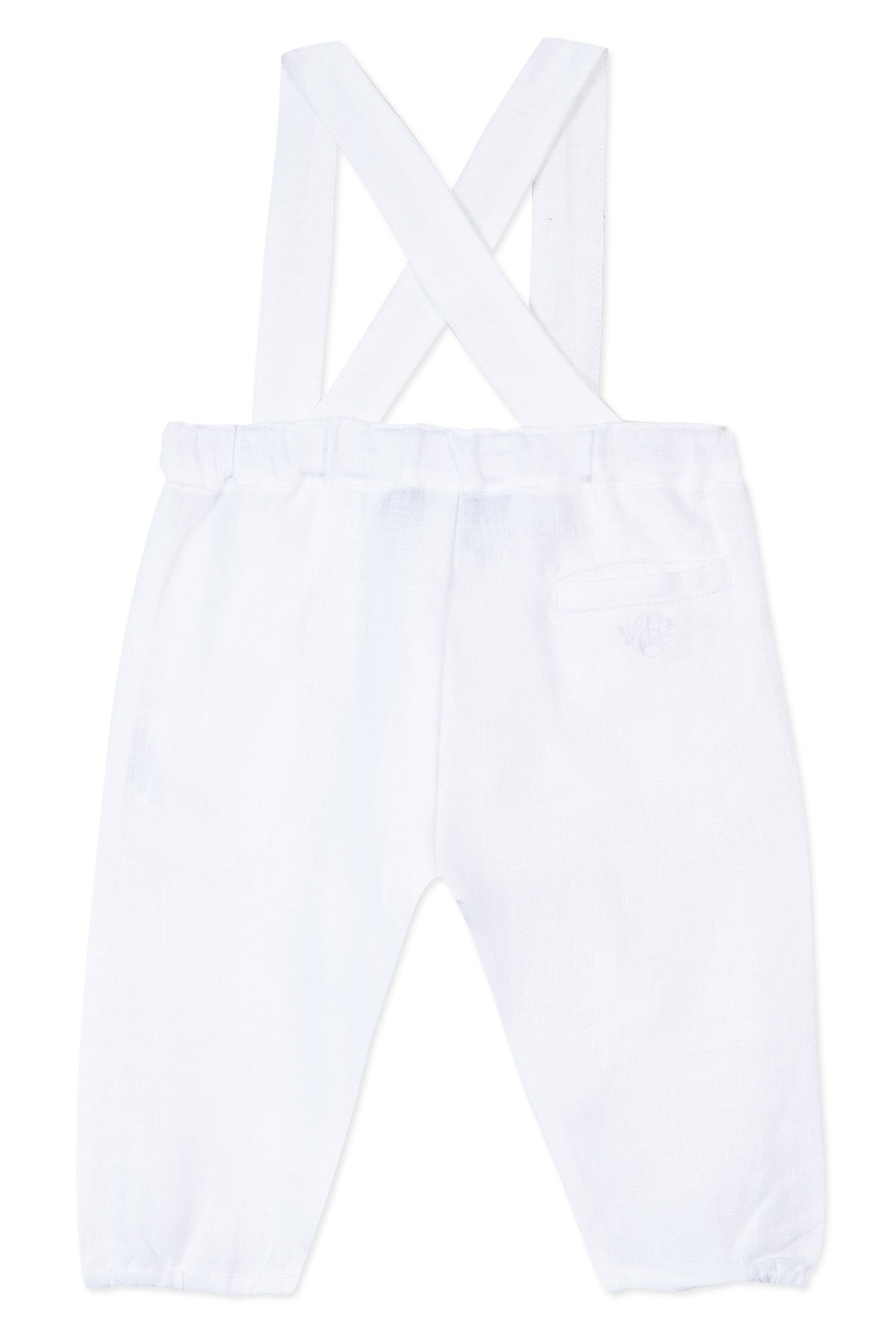 Pantalon Baby Ceremonie en lin - Blanc