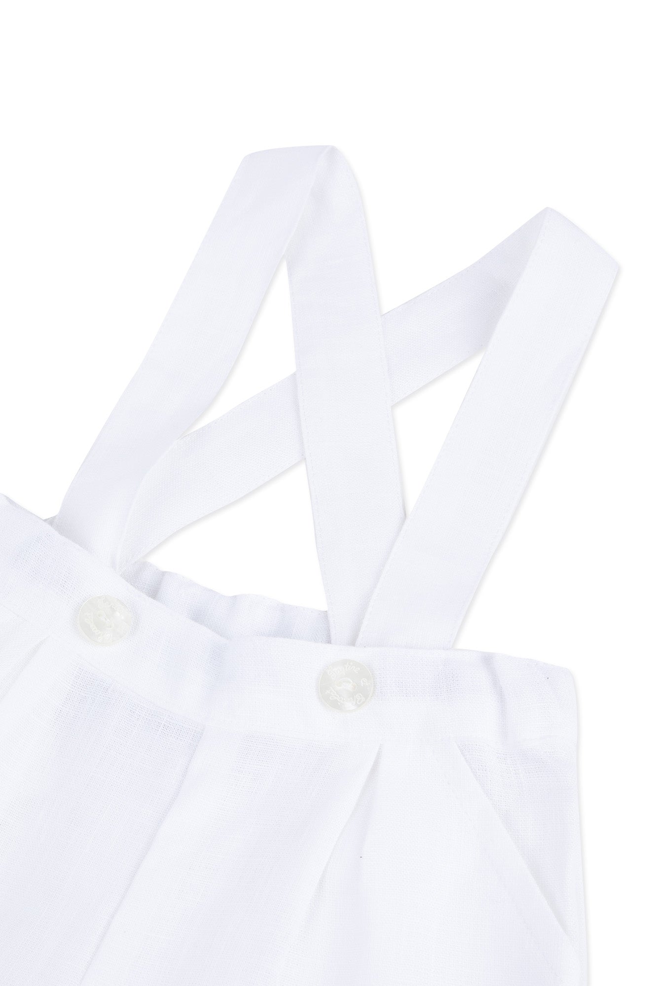 Pantalon Baby Ceremonie en lin - Blanc