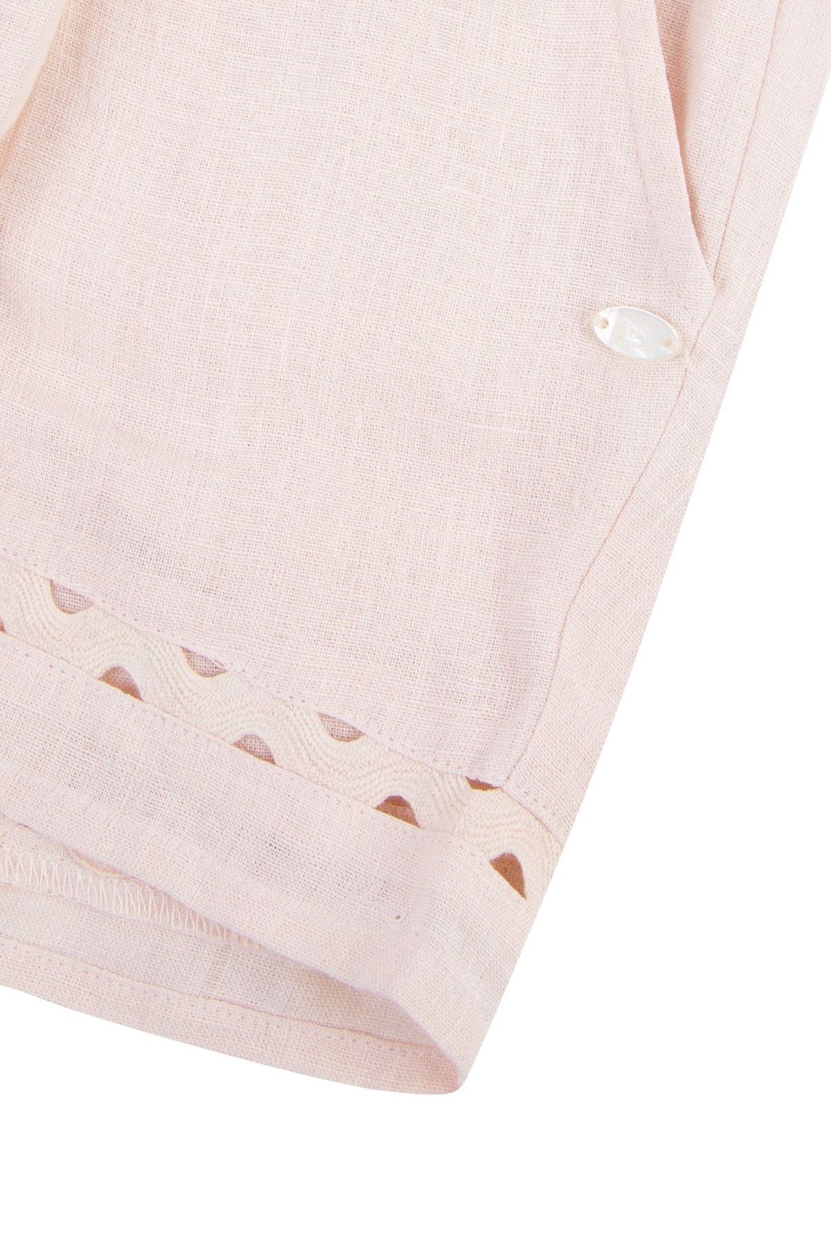 Short Promenade Romantique en lin - Bouton De Rose