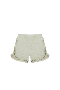 Baby Promenade Romantique shorts in linen - Opaline Chiné