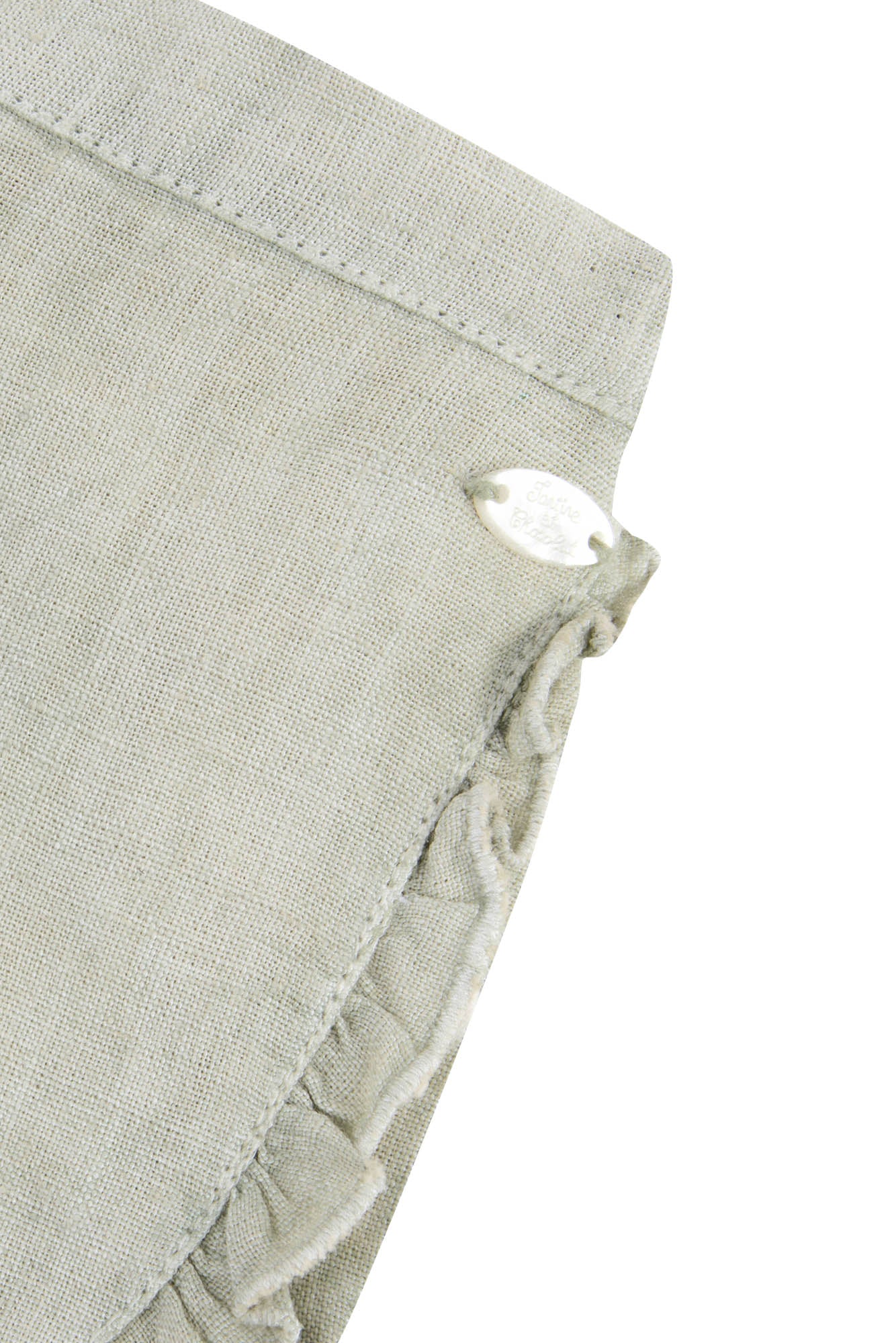 Baby Promenade Romantique shorts in linen - Opaline Chiné