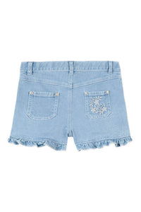 Fleur D'Hibiscus Shorts - Denim
