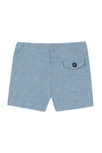 Baby Avenue De La Mer shorts in linen - Azur