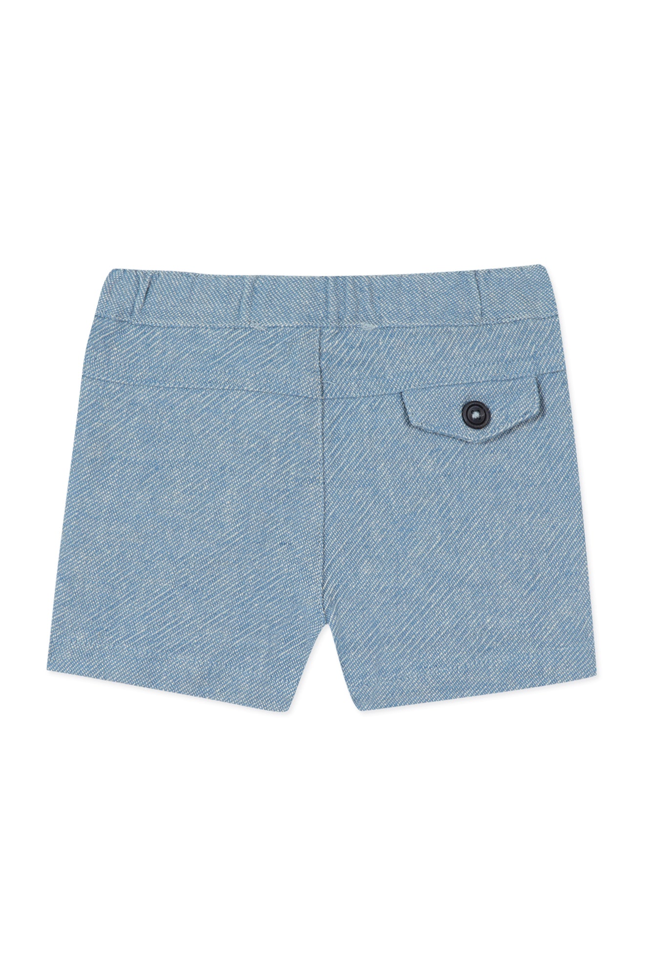 Baby Avenue De La Mer shorts in linen - Azur