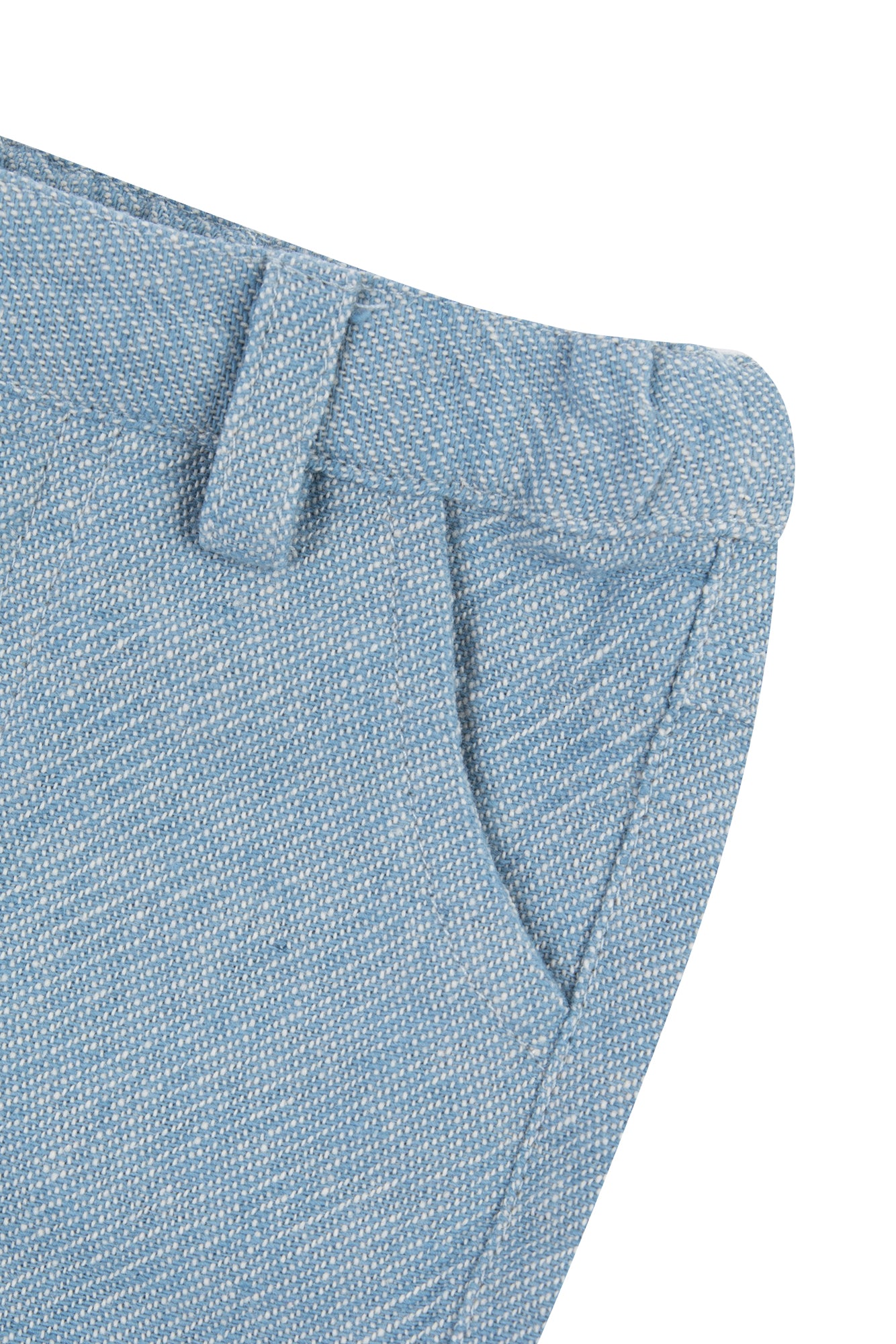 Baby Avenue De La Mer shorts in linen - Azur