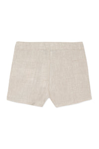 Baby Ceremonie shorts in linen - Sable Chiné