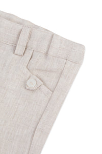 Baby Ceremonie shorts in linen - Sable Chiné