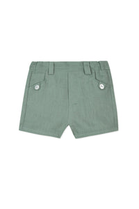 Jardin Secret Baby shorts in linen - Washed Laurel