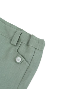 Jardin Secret Baby shorts in linen - Washed Laurel