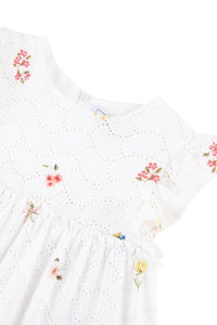 Robe Fleur D'Hibiscus - Blanc