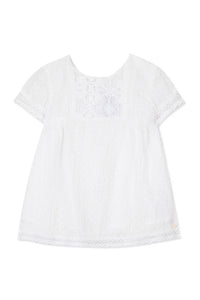 Fleur D'Hibiscus Baby Dress - White