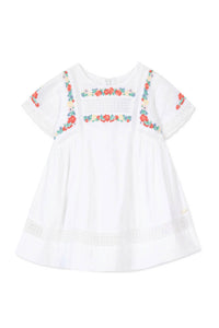 Fleur D'Hibiscus Baby Dress - White
