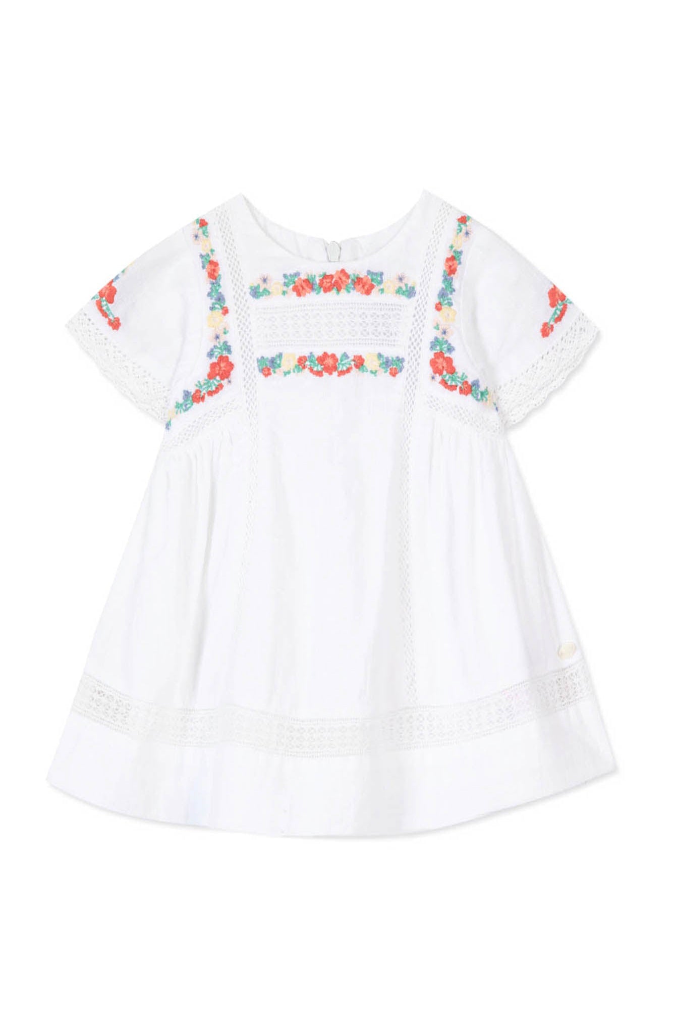 Fleur D'Hibiscus Baby Dress - White