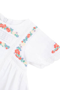 Fleur D'Hibiscus Baby Dress - White