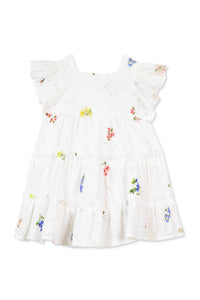 Fleur D'Hibiscus Baby Dress - White