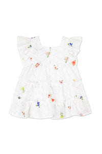 Fleur D'Hibiscus Baby Dress - White