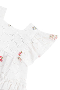 Fleur D'Hibiscus Baby Dress - White