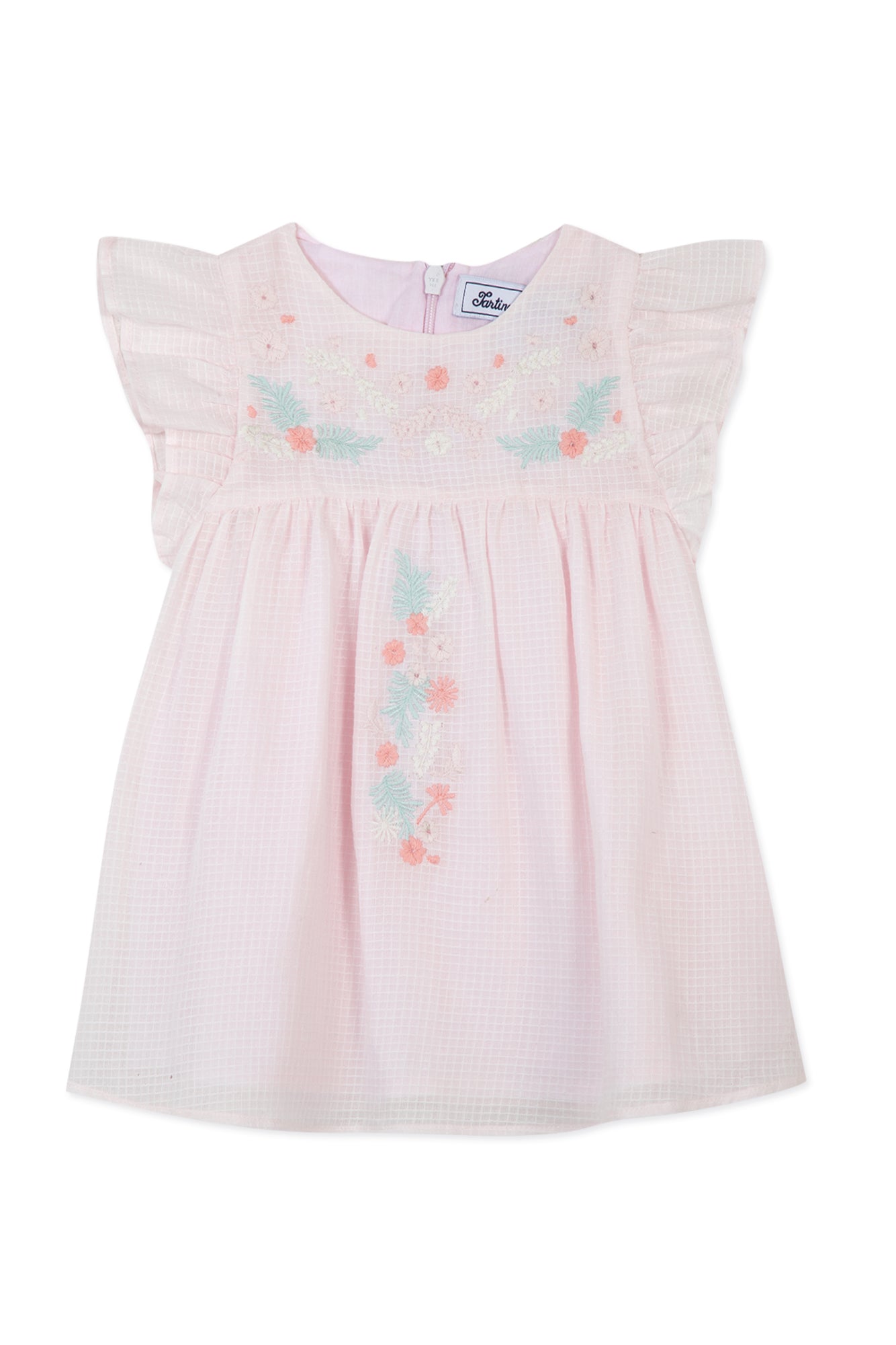 Jardin Tropical Baby Dress - Light pink