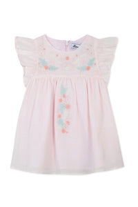 Rose Pâle / Robe Baby Jardin Tropical - Rose Pâle