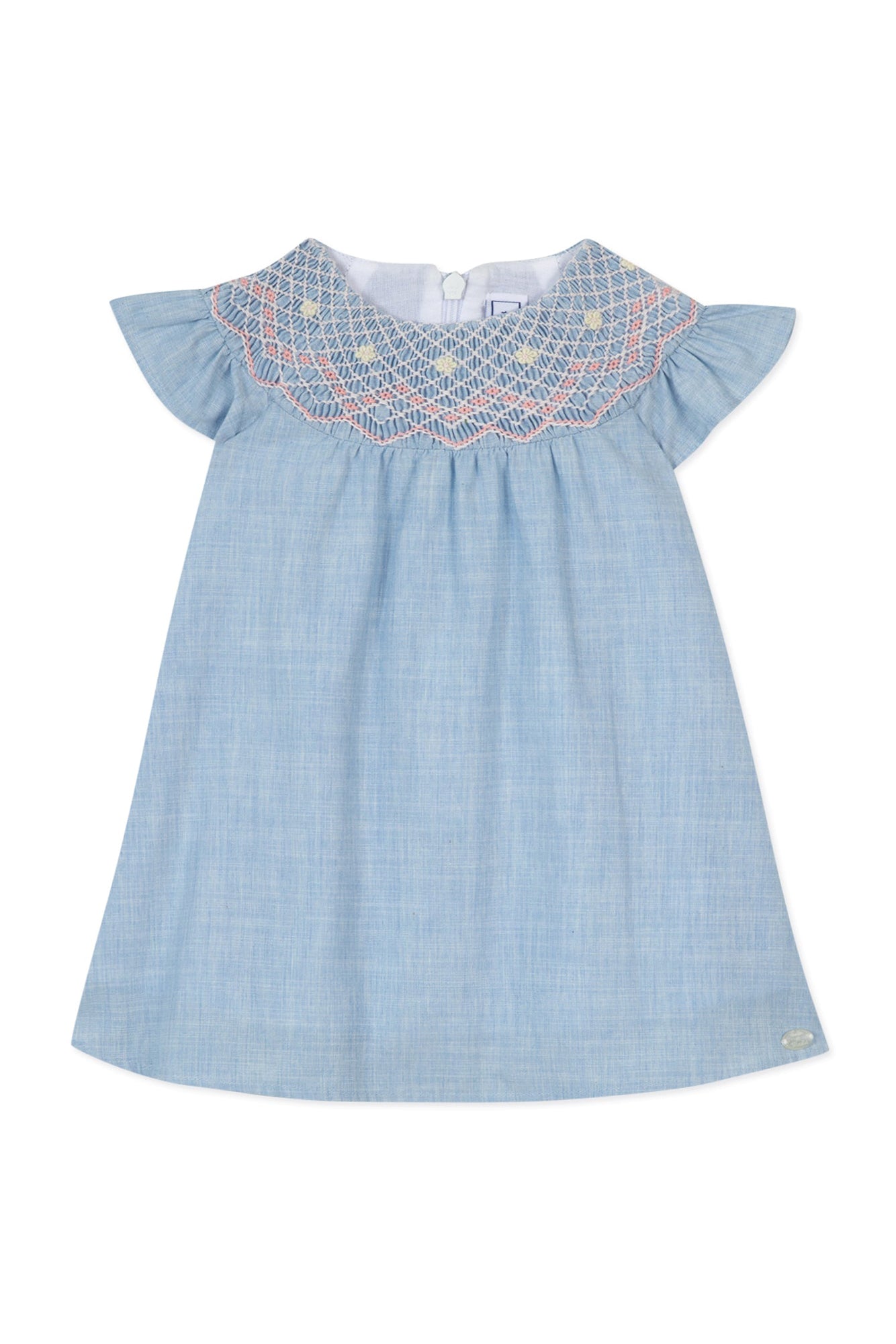 Baby Jardin Tropical Dress - Denim Bleach