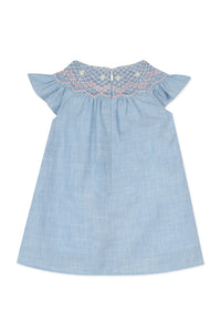 Baby Jardin Tropical Dress - Denim Bleach