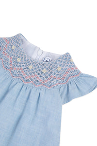 Baby Jardin Tropical Dress - Denim Bleach