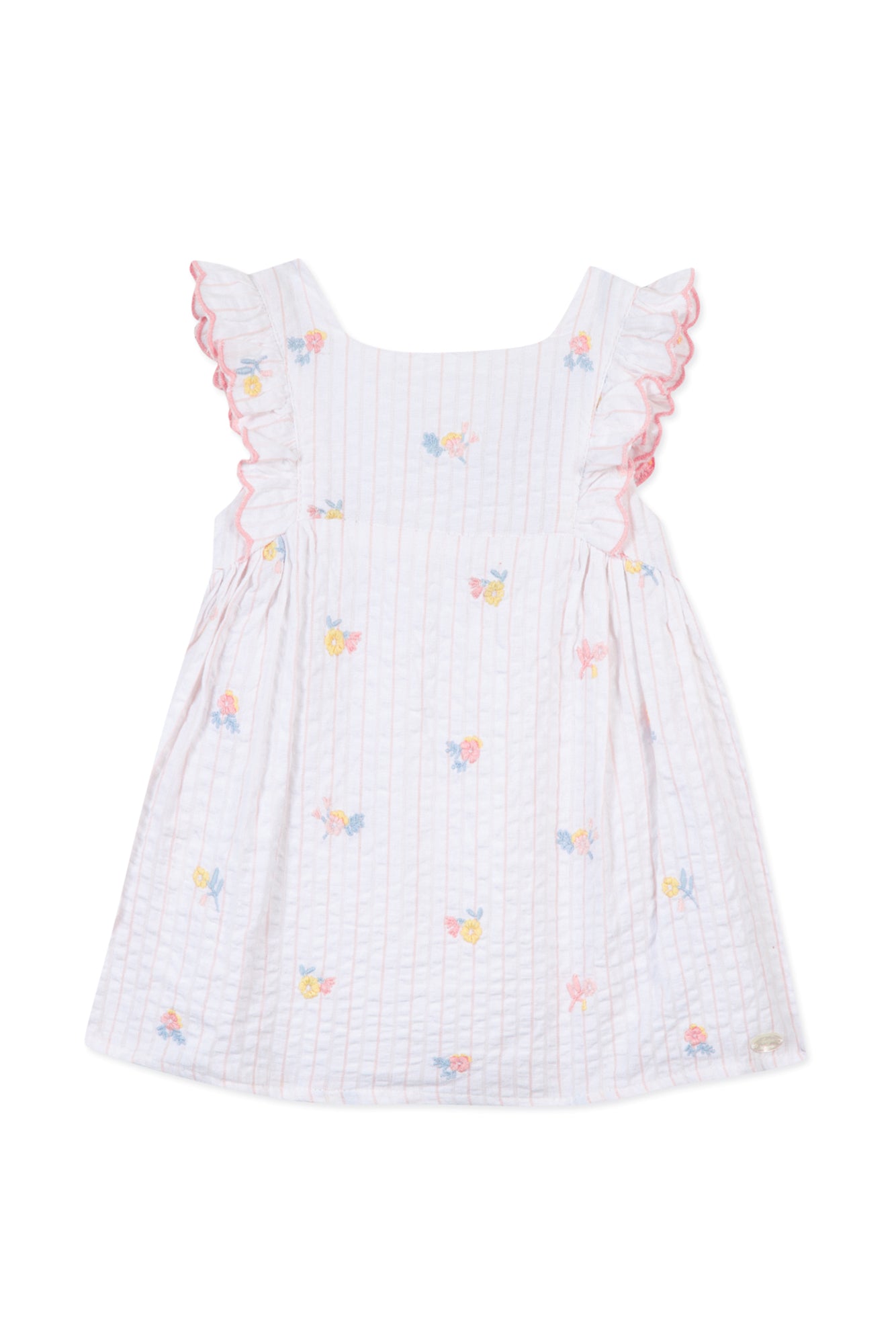 Jardin Tropical Baby Dress - White