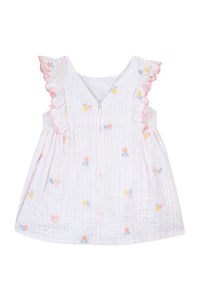 Jardin Tropical Baby Dress - White