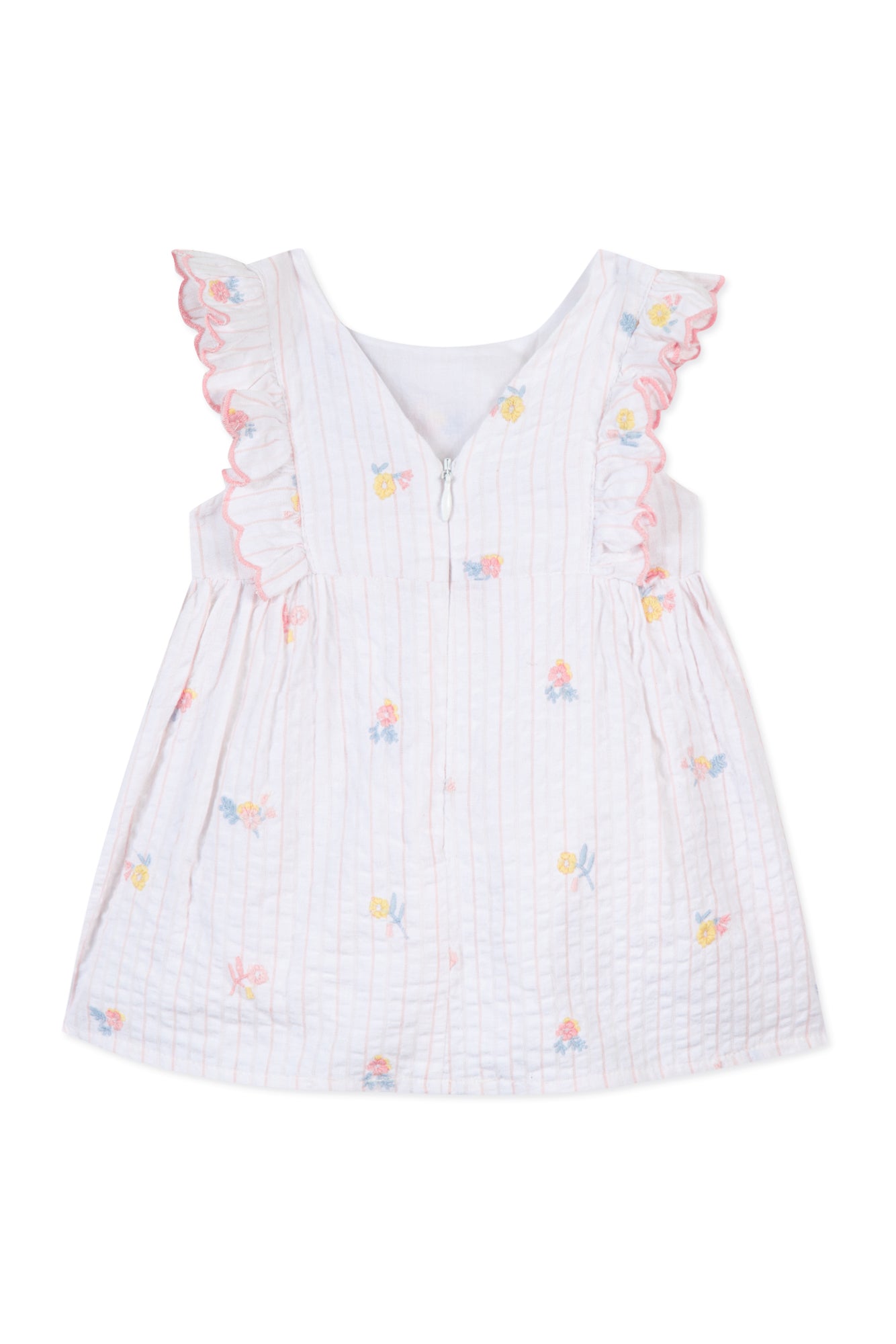 Jardin Tropical Baby Dress - White