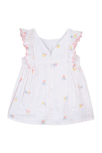 Robe Baby Jardin Tropical - Blanc