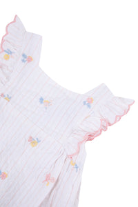 Jardin Tropical Baby Dress - White