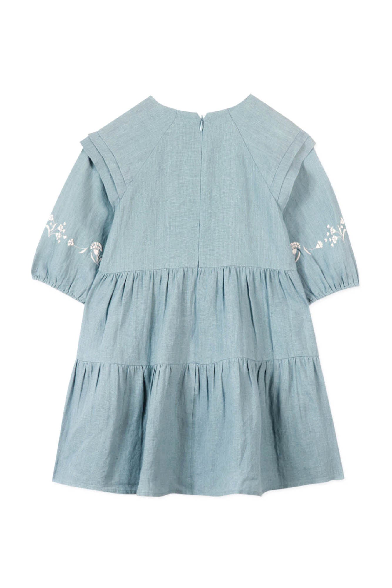 Robe Promenade Romantique en lin - Vert Céladon