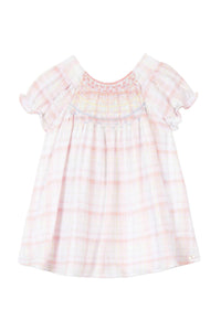 Robe jardin tropical en coton - Blanc