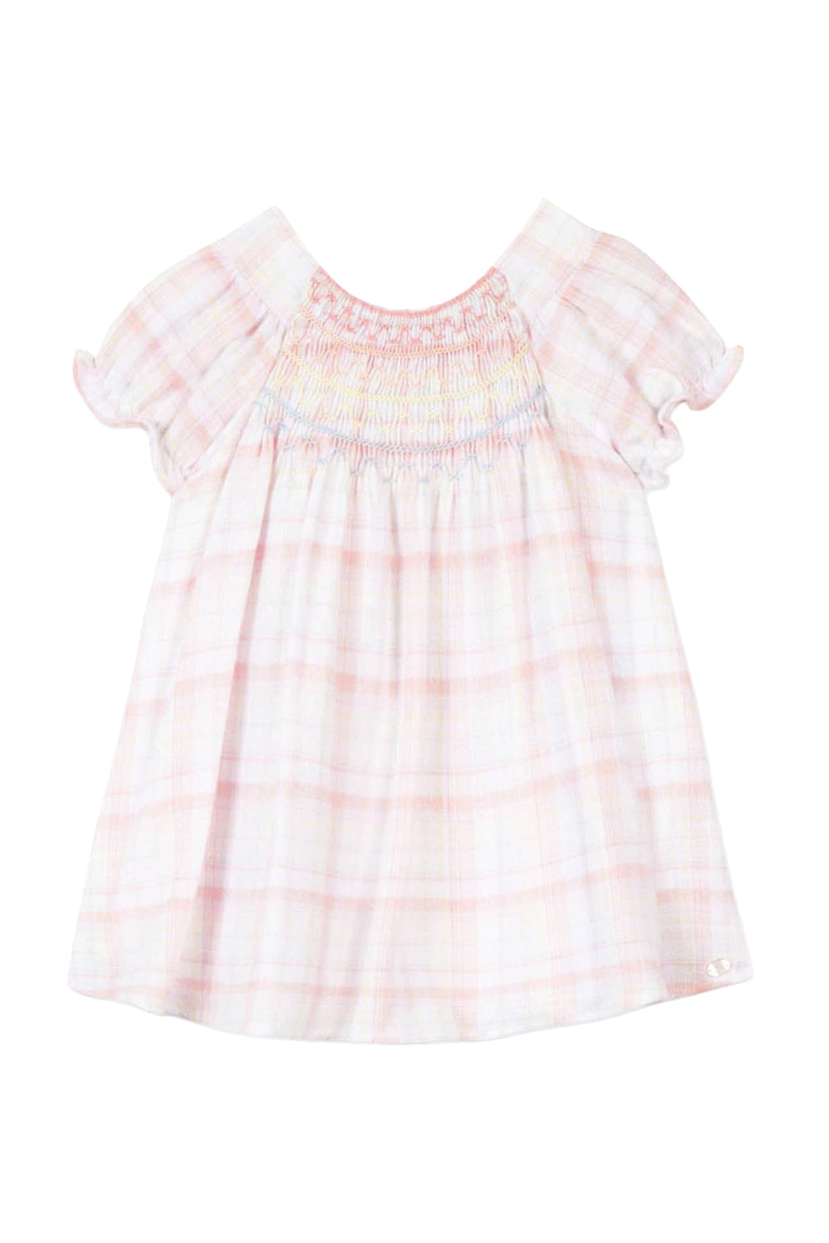 Robe jardin tropical en coton - Blanc