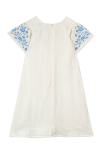Robe Bord De Mer en lin - Nacre