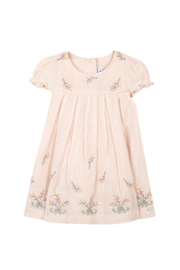 Romantic Linen Baby Promenade Dress - Bouton De Rose
