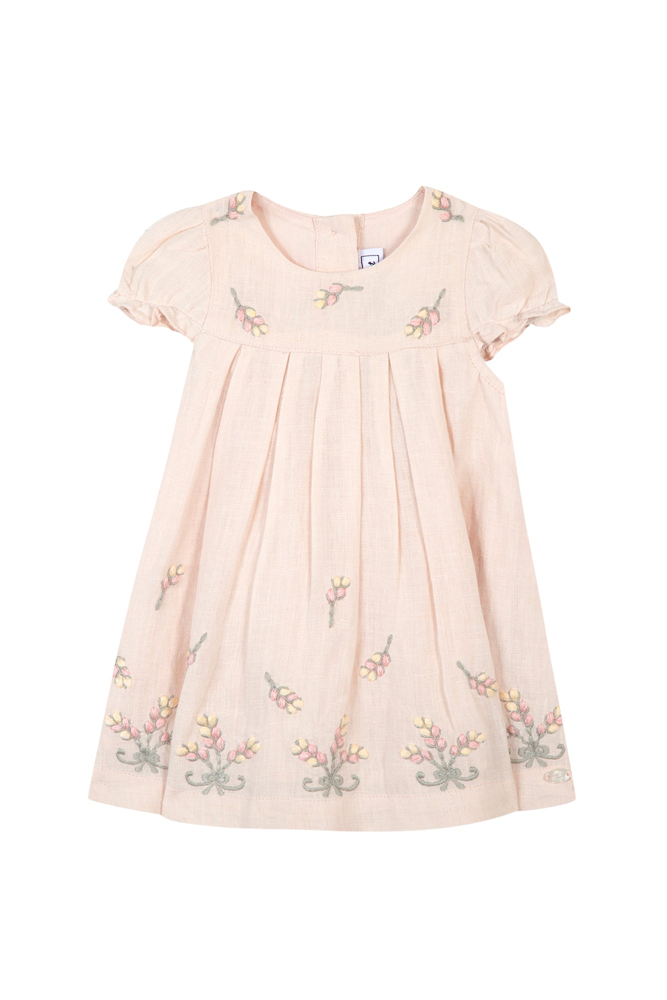 Romantic Linen Baby Promenade Dress - Bouton De Rose