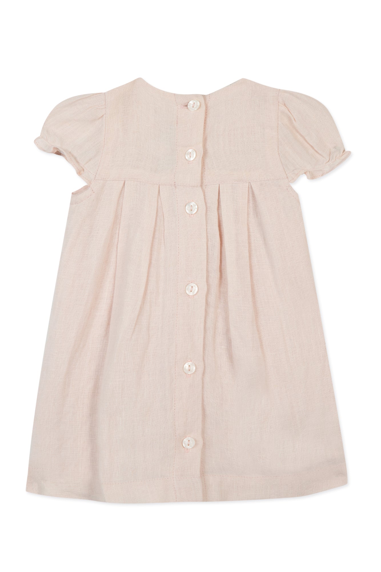Romantic Linen Baby Promenade Dress - Bouton De Rose