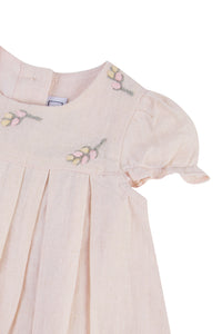 Romantic Linen Baby Promenade Dress - Bouton De Rose