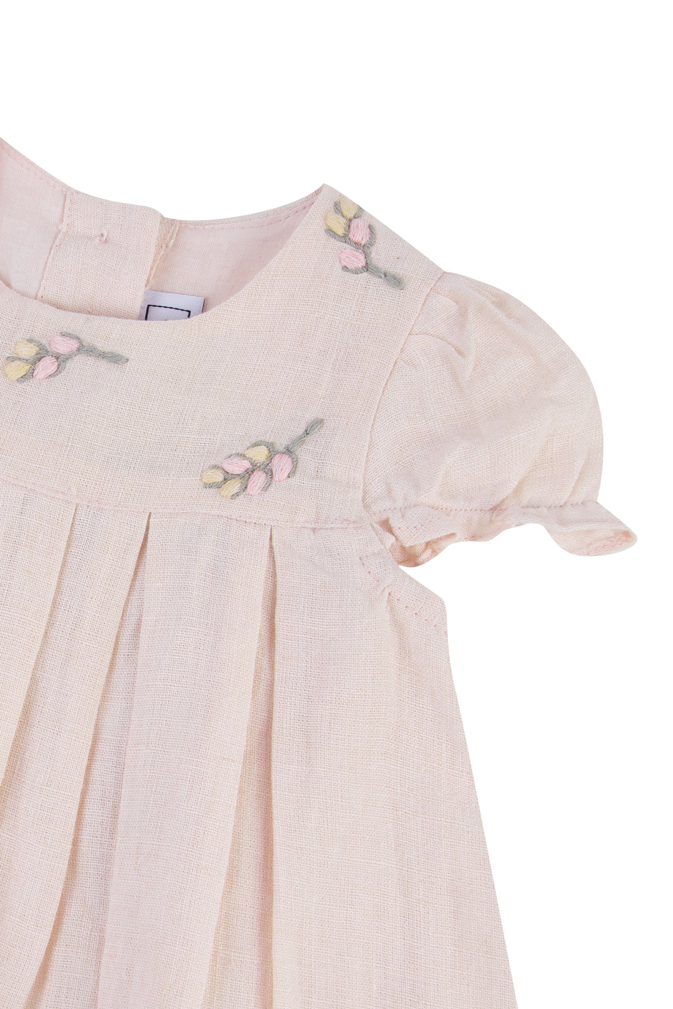 Romantic Linen Baby Promenade Dress - Bouton De Rose